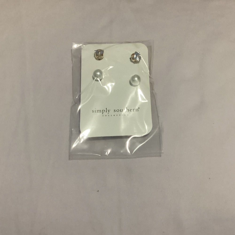 Simply Southern Gold and Silver Pearl Earrings